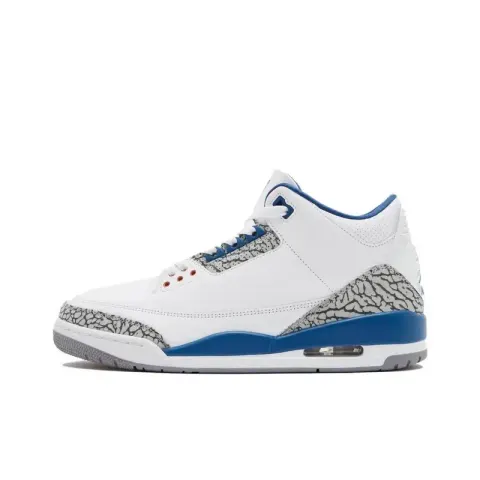 Jordan 3 Wizards Shoes option Aj3 White and True Blue Wizards