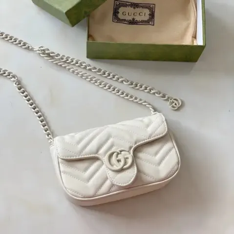 Gucci GG Marmont Belt Bag option 16.5cm white