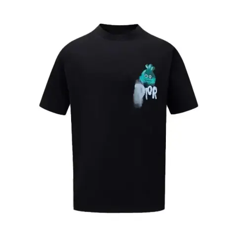 Christian Dior Atelier T-Shirt option Black Chest Green Cartoon