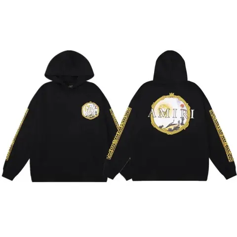 Amiri Paint Splatter Hoodie option 855 black