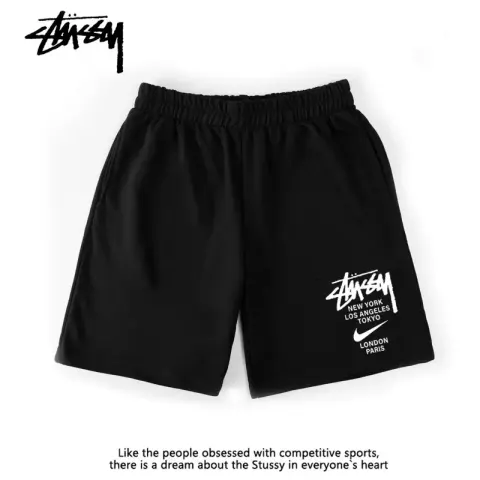 Stussy T-shirt option Black joint shorts]