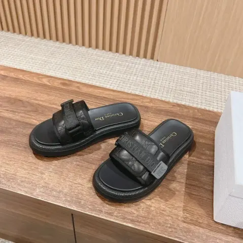 Dior Slides option black black embroidery