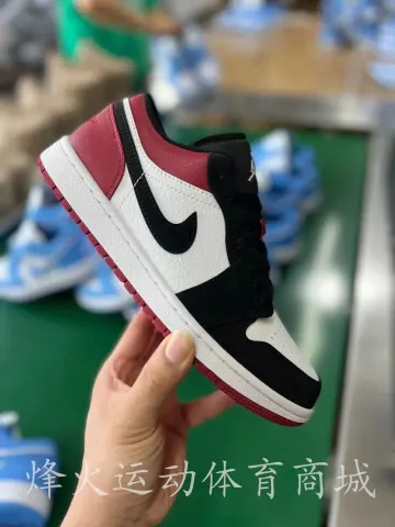 Jordan 1 Low Shoes option Black and white red 553558-116