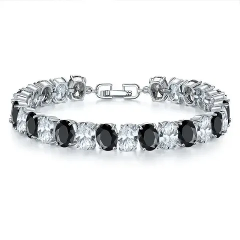 Random Bracelet option KSB00068 white gold black diamond