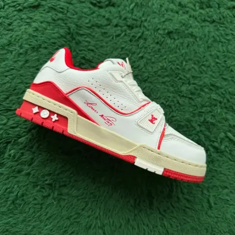 LV Trainers White Signature (Budget) option WHITE RED