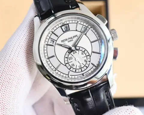 Patek Philippe Geneve Classic Watch With Leather Band option Silver Shell-White Plate Black Belt