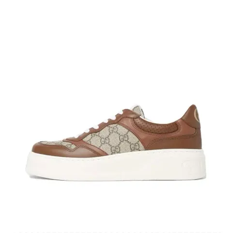 Gucci Rhyton Shoes option brown white background