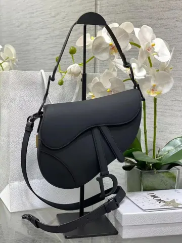Dior Saddle Bag option Matte black 24 x 6 x 18cm