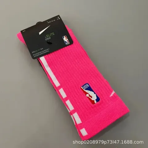 Nike NBA Socks option 19 long pink white