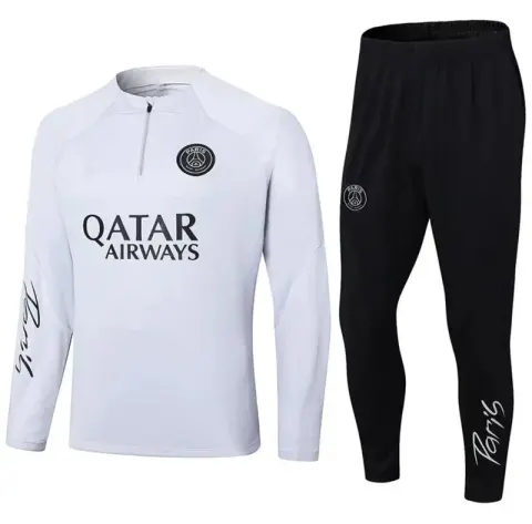 Football PSG Tracksuit option 2324 Paris light gray