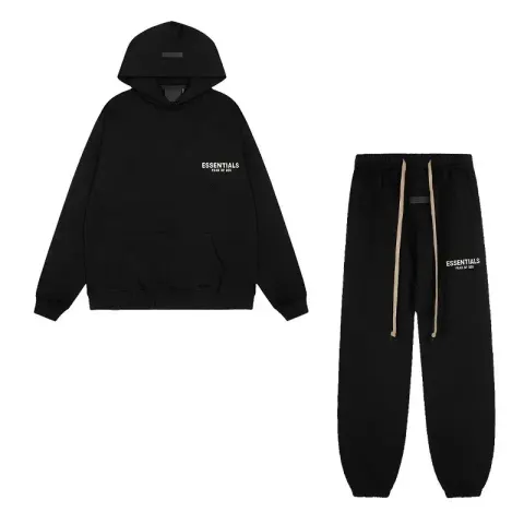 Essentials Hoodie option Hooded-Black Set