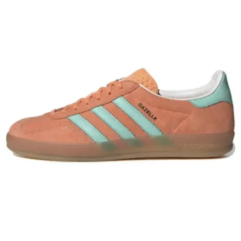 Adidas Originals Gazelle Indoor option Suede orange light blue raw rubber botto