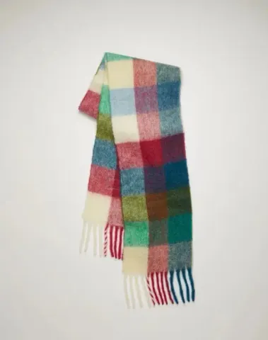 Acne Studios Scarf option white blue