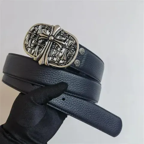 Chrome Hearts Belt option Tombstone litchi pattern (first layer of