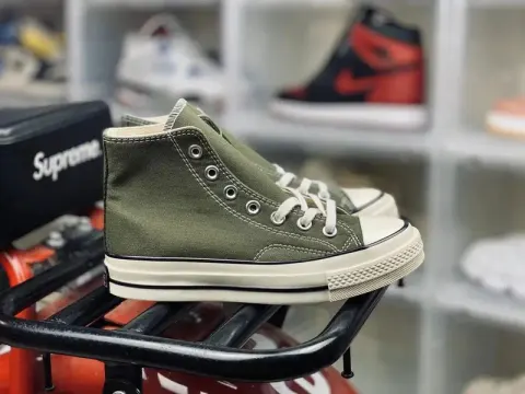 Converse Basic And CDG option Grass Green High-top