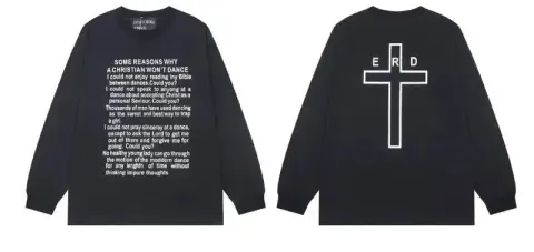 ERD Hoodies option ER016 black long sleeve T-shirt