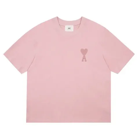 Ami Paris Tees with Small Logo option Pink