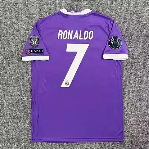 Real Madrid 16-17 T-Shirt option 1617 season away purple