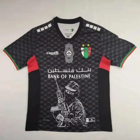 Palestine Jersey option 2425 Palestine away black flower special