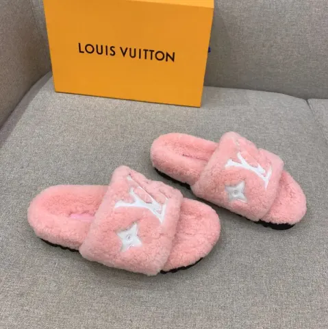 LV Bom Dia Shoes option Pink and white characters