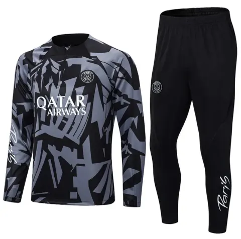 Football Set Tracksuit option 2223 paris camouflage gray