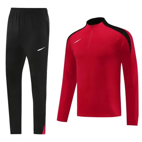 Nike Black-White Tracksuit Set option NK08 red suit