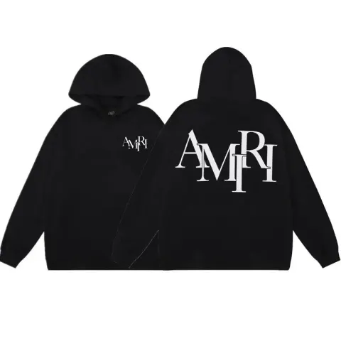 Amiri Paint Splatter Hoodie option 877 black