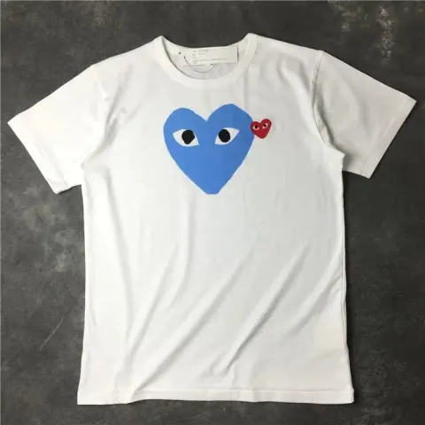 CDG T-Shirts option Blue Heart