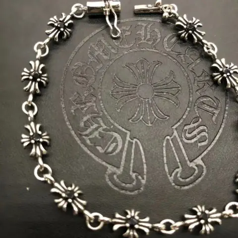 Chrome Hearts Bracelet option Black Diamond Cross Flower Bracelet