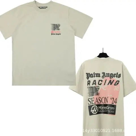 Palm Angels Monogram NY Spray Tee option 2285 apricot