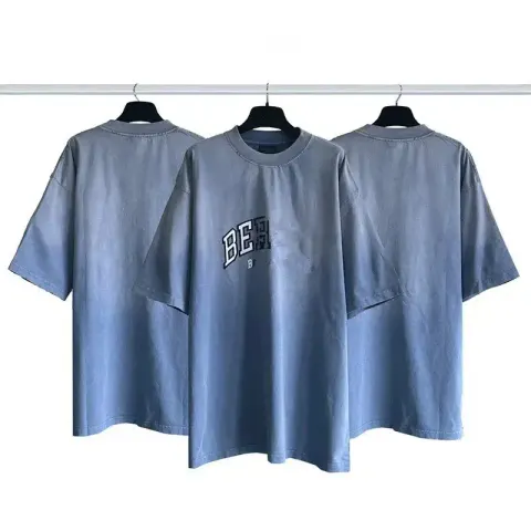 Balenciaga Tees option Toothbrush embroidery gradient blue