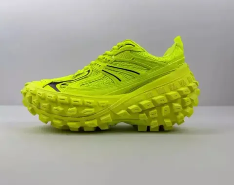 Balenciaga Defender All-Black Shoes option Fluorescent green