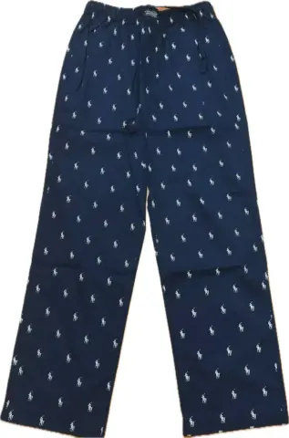 Ralph Lauren Night Pants Baby Blue option deep blue white horse
