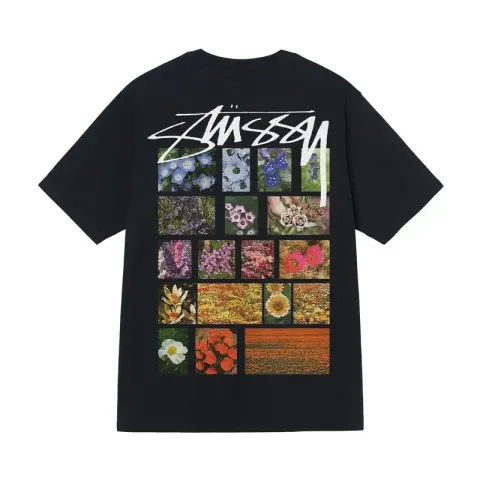 Stussy Tee option Black [flowers and plants]]