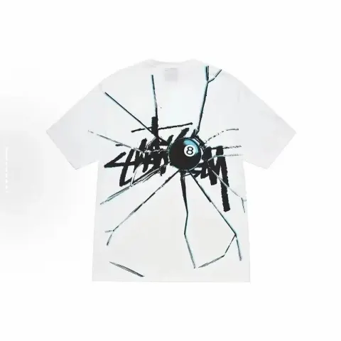 Stussy T-Shirt option white [lightning ball]]