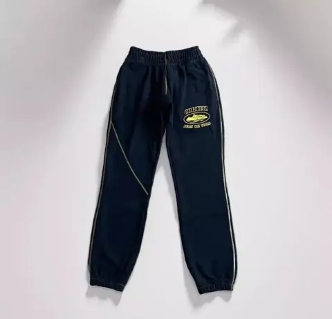 Corteiz Alcatraz Basic Black Pants option yellow