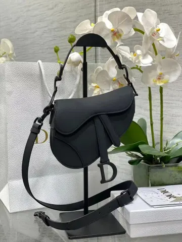 Dior Saddle Bag option Matte black 17 x 5 x 15cm