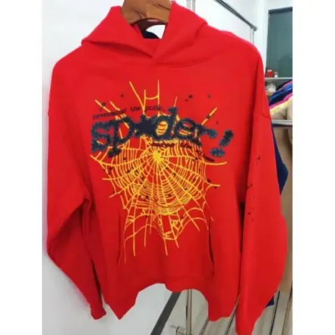 Sp5der Pink Hoodie option Red V2