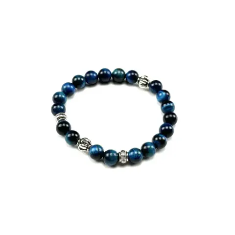 Chrome Hearts Beat Bracelet option Blue Tiger Eye Stone