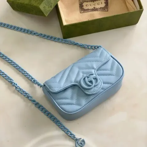 Gucci GG Marmont Belt Bag option 16.5cm light blue