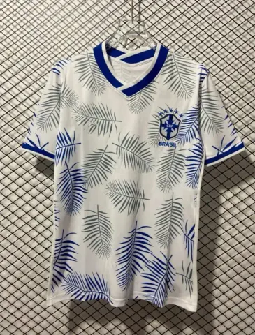 Brazil Special Jersey option Brazil Old Brazilian Leaf Edition White